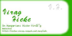 virag hicke business card